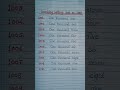 spelling writing 1001 to 1010 in english letters | numbers name in english letters