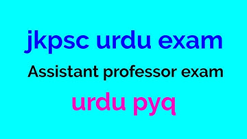 JKPSC Assistant Professor Exam 2023 || Urdu Question Paper|drama nigari|urdu drama|almiya |trbiya|