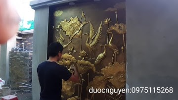 Tranh sen hạc giả đồng đẳng cấp đẹp