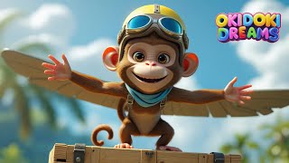🐵 Milo the Monkey | Five Little Monkeys Jumping on the Bed