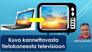 Tietokoneen liittäminen TV-ruutuun HDMI-kaapelilla