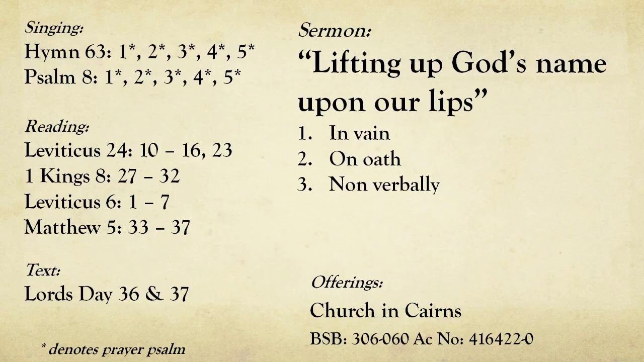 Free Reformed Church of Rockingham Live Stream