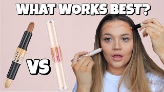 NYX VS RIMMEL CONTOUR STICKS! WHAT WORKS BEST?