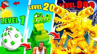 NOOB vs PRO vs HACKER in MERGE ANIMALS EVOLUTION GAME with CHOP and SHINCHAN | AMAAN-T screenshot 2