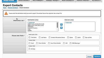 Export Contacts Tutorial Video