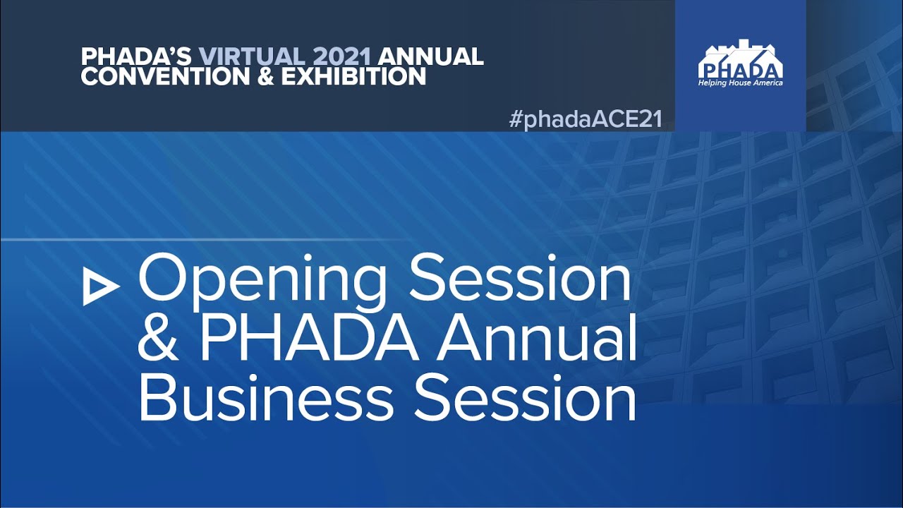 Opening Session & PHADA Annual Business Session YouTube