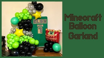 DIY Minecraft Balloon Garland: Get ready to level up your party decoration