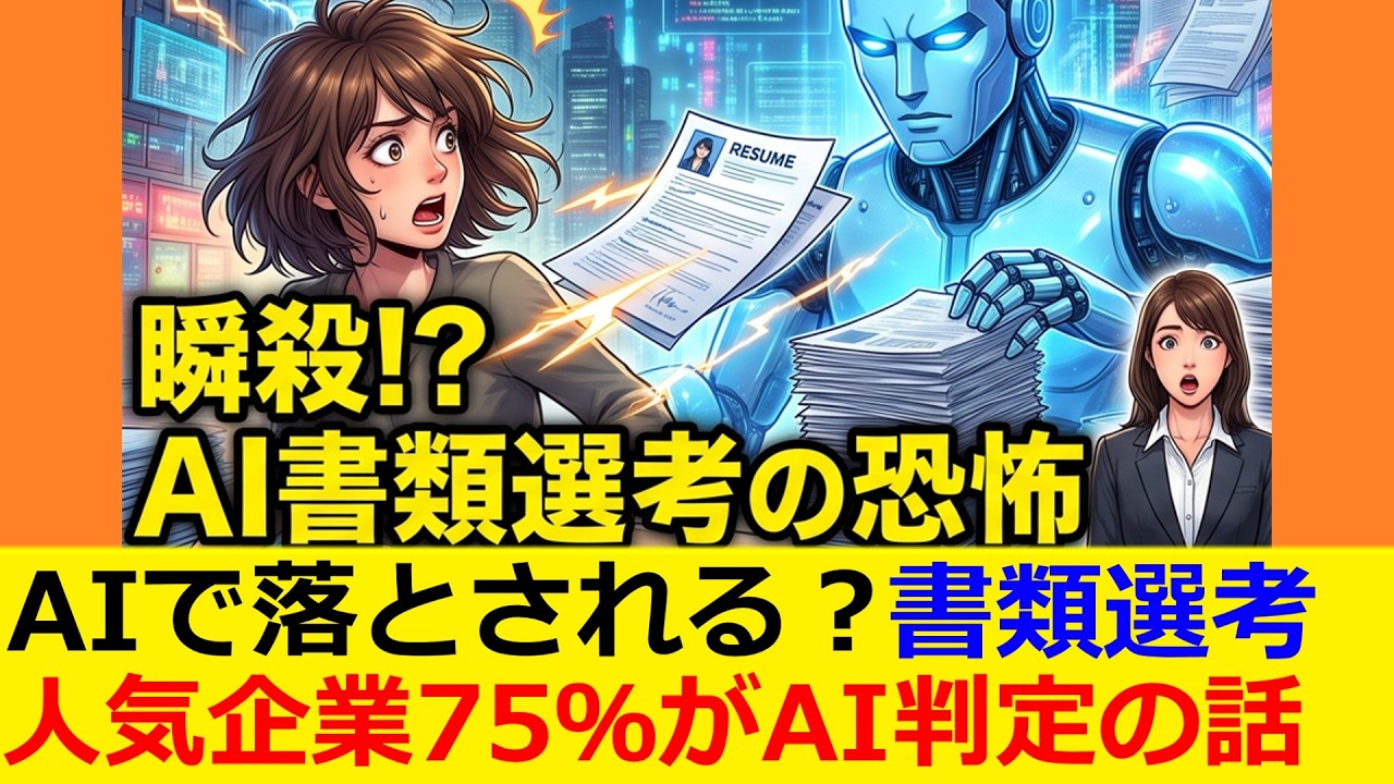 【AIの波】転職市場の今。書類選考の75%がAI自動審査?秒速お祈りされる採用市場の今を解説