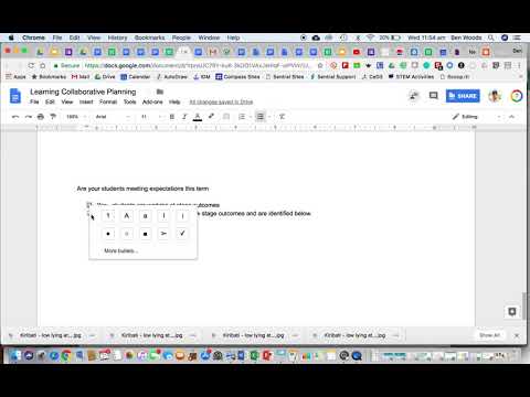 Ticking Checkboxes in Google Docs