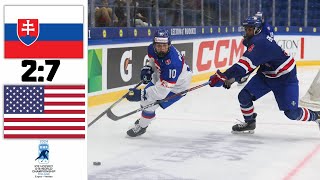 SLOVAKIA VS USA SEMIFINALS HIGHLIGHTS IIHF WORLD CHAMPIONSHIP U18 2024