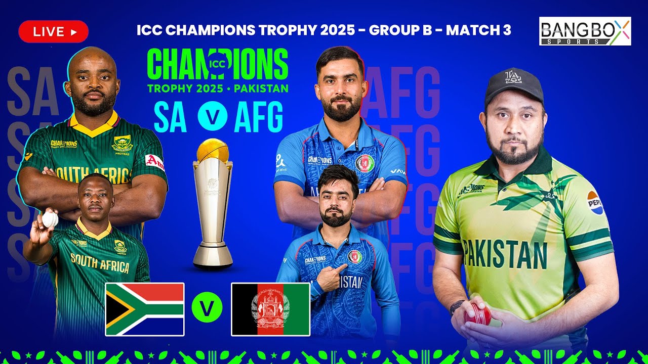 🔴Live: (Pre-Match) Expert Analysis | AFG vs SA | CT2025 Exclusive at BANG BOX SPORTS | 