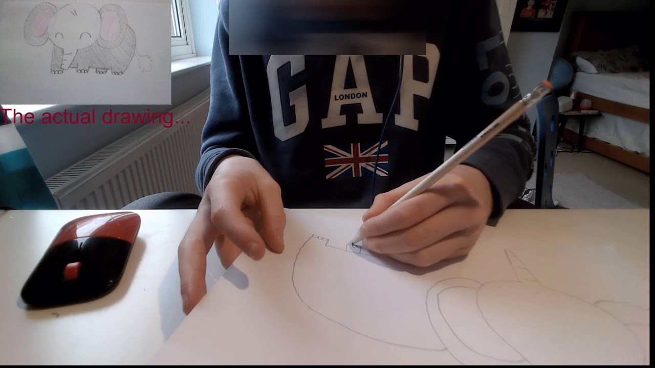 Drawing an elephant made by a friend!!!