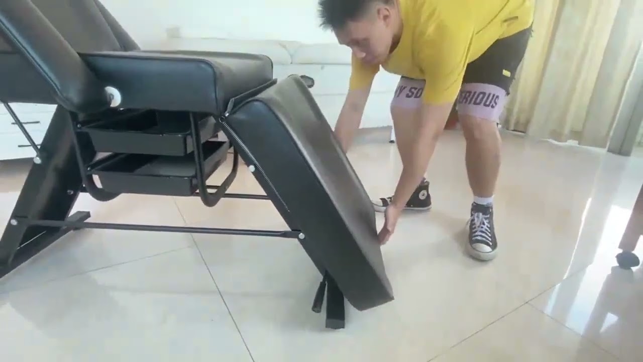 Acrylic Base Wooden Armrest 3 Motors Customizable Color Electric Massage Beauty Spine Bed Tattoo Bed