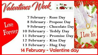 pic Rose Day Kiss Day Kab Hai 2020 valentines week list 2021 valentine