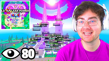 I Got All 80 Players To Land At ZERO GRAVITY Nuclear Plant in Fortnite! (Simpsons Update)