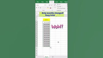 Change Only Month in Excel! No Formula Trick 👀 #shorts #exceltips #trending