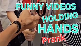 Touching Hands Prank Holding Hands On Train Funny Videos