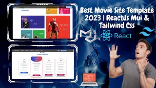 Best Movie Website Landing Page | ReactJs, Material Ui & Tailwind css | Best Website template 2023