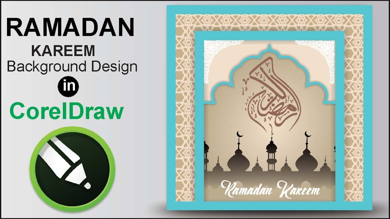 how to make Ramadan Kareem Background Design in Coreldraw