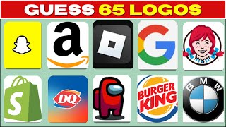 Guess the Logo in 5 Seconds ... 65 Famous Logos ...Logo Quiz #logoquiz