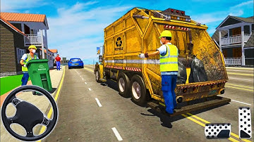 Real Garbage Truck Simulator 3D - City Trash Cleaner Truck Driver - Android Gameplay #2