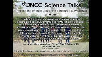 JNCC Science/TEPoP Festival 2024: Tracking the Impact: Localising structured surveillance schemes