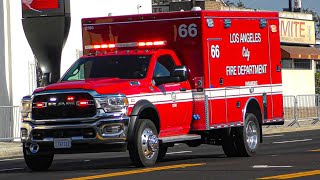LAFD *NEW* Rescue 66 Transporting 