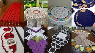 Latest crochet circular and rectangular table runners/mats new trending design ideas 2025