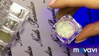 Nails Paradise.Дизайн ногтей. Хлопья Юки. Два способа нанесения.маникюр с хлопьями, втирка юки