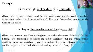 SYNTAX AND TEACHING GRAMMAR, HEADS AND MODIFIERS (COMPLEMENTS AND ADJUNCTS) BY JORGE.V. ESPINOZA V.