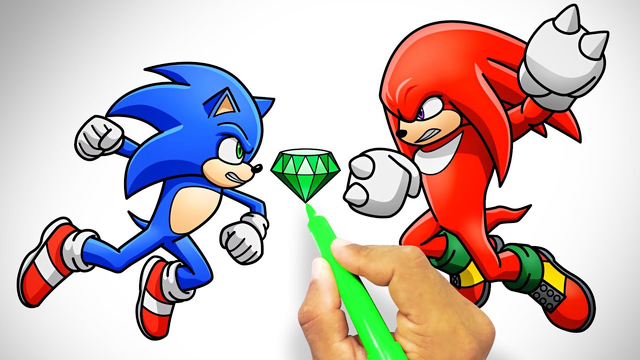 Como DESENHAR o SONIC do Filme 2 - Cómo DIBUJAR a SONIC de La Película 2 -  DRAWING SONIC 2 