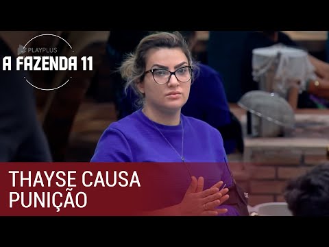 Thayse causa punição e peões ficam sem carne | A Fazenda