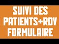 Suivi des patients et des rendezvous  formulaires excel fichier  tlcharger gratuitement