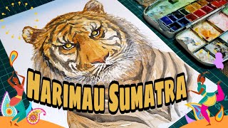 PAINTING HARIMAU SUMATRA || Watercolor Artist - Studio WanArt