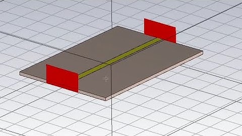 Matched 50 ohm parametric microstrip line in CST