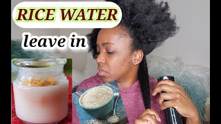 HOW TO MAKE RICE WATER 7 DAYS LEAVE IN FOR  STRONGER HAIR