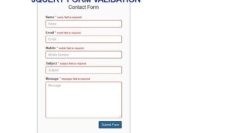 form-validation with jquery in 5 to 6 minutes