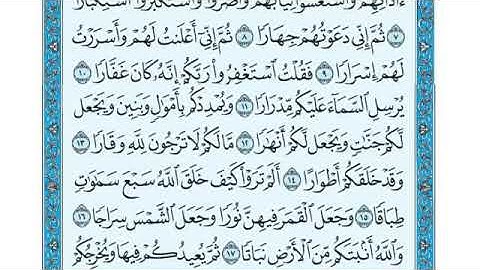 سورة نوح من ١١ الى ٢١