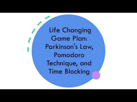 Parkinson’s Law, Pomodoro Techique and Time Blocking | Law School Tips