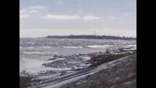 Геническ, Арабатская стрелка, Азовское море. Зима 2014 года.(Азовское море зимой 2014года. Вид на Арабатскую стрелку с Генического берега. Отдых в Геническе, отдых на..., 2014-02-03T08:17:16.000Z)