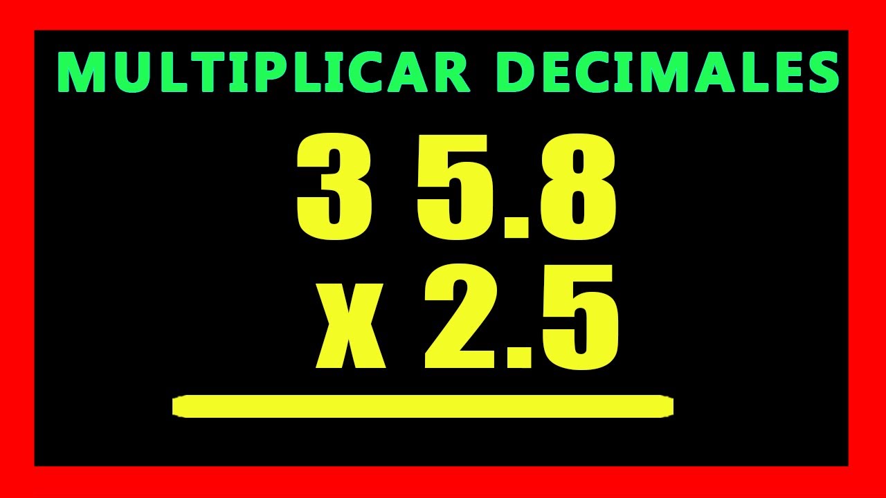 ✅👉 Multiplicacion con Decimales