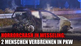 Zwei Personen verbrennen in VW Polo nach schwerem Unfall auf der A555 bei Wesseling | 01.12.2023