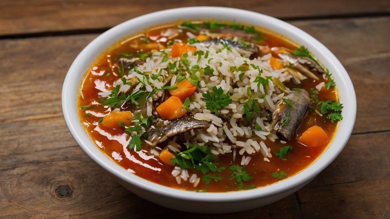 Бюджет трещит? Варим суп из кильки в томате и риса!