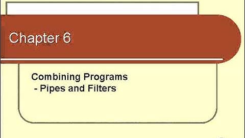 VTC Player   Unix Shell Fundamentals, Introduction to Combining Programs