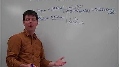 Calculating Molarity - Mr Pauller