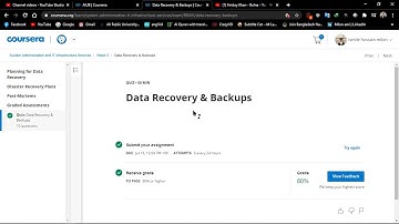 Data Recovery & Backups || Week 5 || Quiz || Coursera