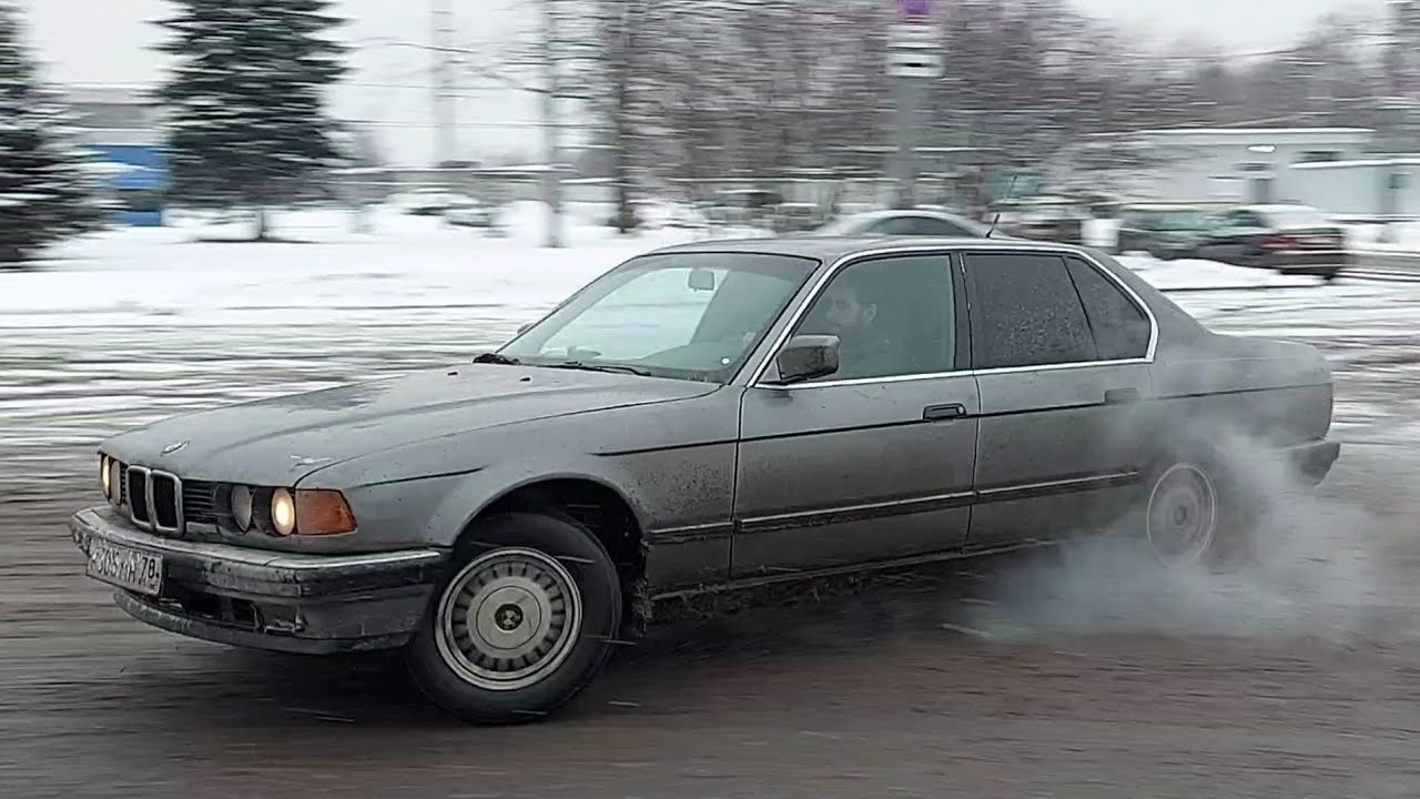 BMW 735 E32 Зимний дрифт