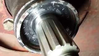 Brush hog gearbox repair  How to remove and replace the output shaft seal