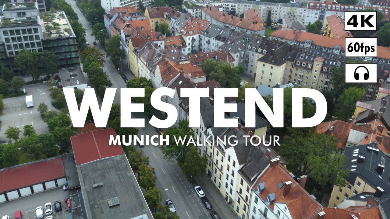 Above & Along Elsenheimerstraße - 4K Munich City Walk with Aerial Views