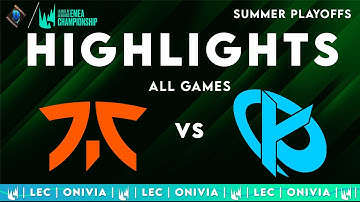 FNC vs KC Highlights ALL GAMES | LEC 2025 Summer Playoffs | Fnatic vs Karmine Corp by Onivia